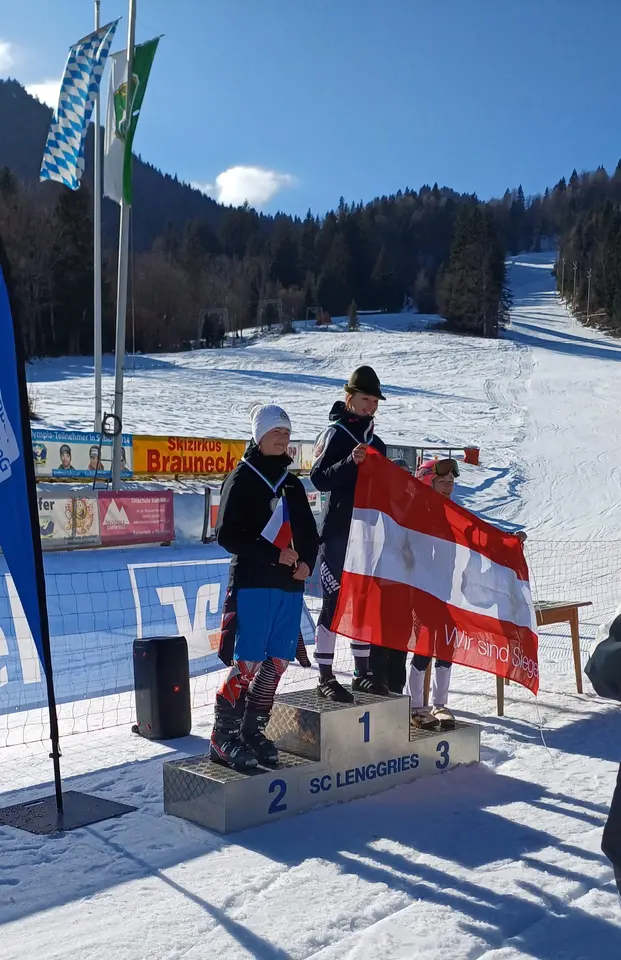 Skibob-WM Lenggries Siegerehrung Super G (5)