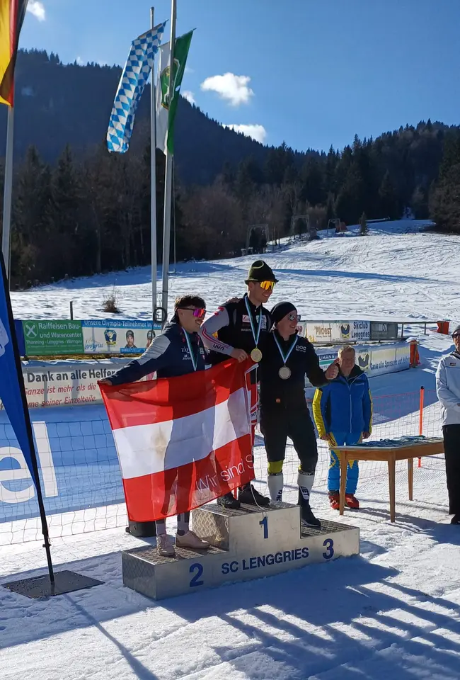 Skibob-WM Lenggries Siegerehrung Super G (9)